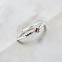 ピンクトルマリン ラウンド3mm シルバープレーンリング 1.5mm幅 鏡面 3号～21号｜FA-1039