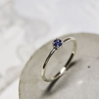 アイオライト ラウンド3mm シルバープレーンリング 1.5mm幅 鏡面 3号～21号｜W.K.W. IOLITE RD3mm PLANE RING 1.5 sv mirror｜FA-280