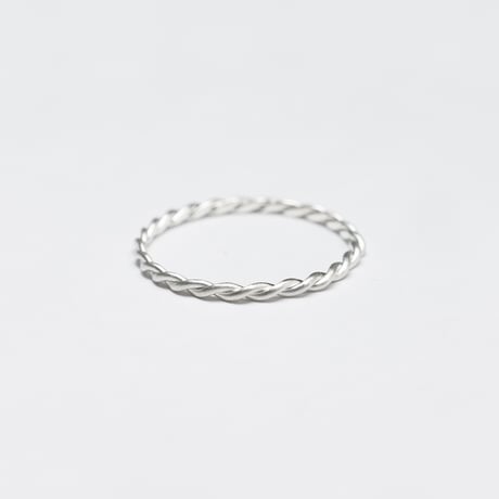 シルバーツイストロープリング 0.8mm×2 つや消し 3号～27号｜WKH TWIST ROPE RING 0.8×2 sv matte｜FA-1079