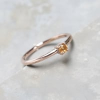インペリアルトパーズ ラウンド3mm PGPピンクゴールドプレーンリング 1.5mm幅 鏡面 3号～21号｜FA-1020