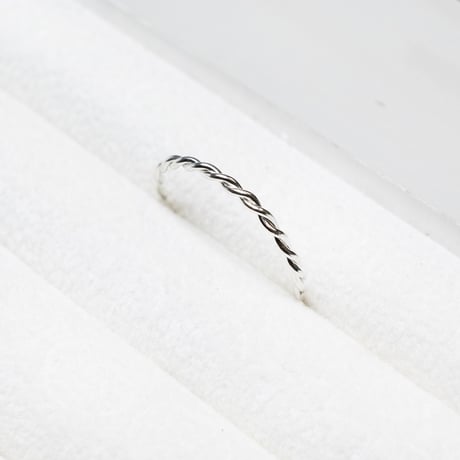 シルバーツイストロープリング 0.8mm×2 鏡面 3号～27号｜WKH TWIST ROPE RING 0.8×2 sv gloss｜FA-1078