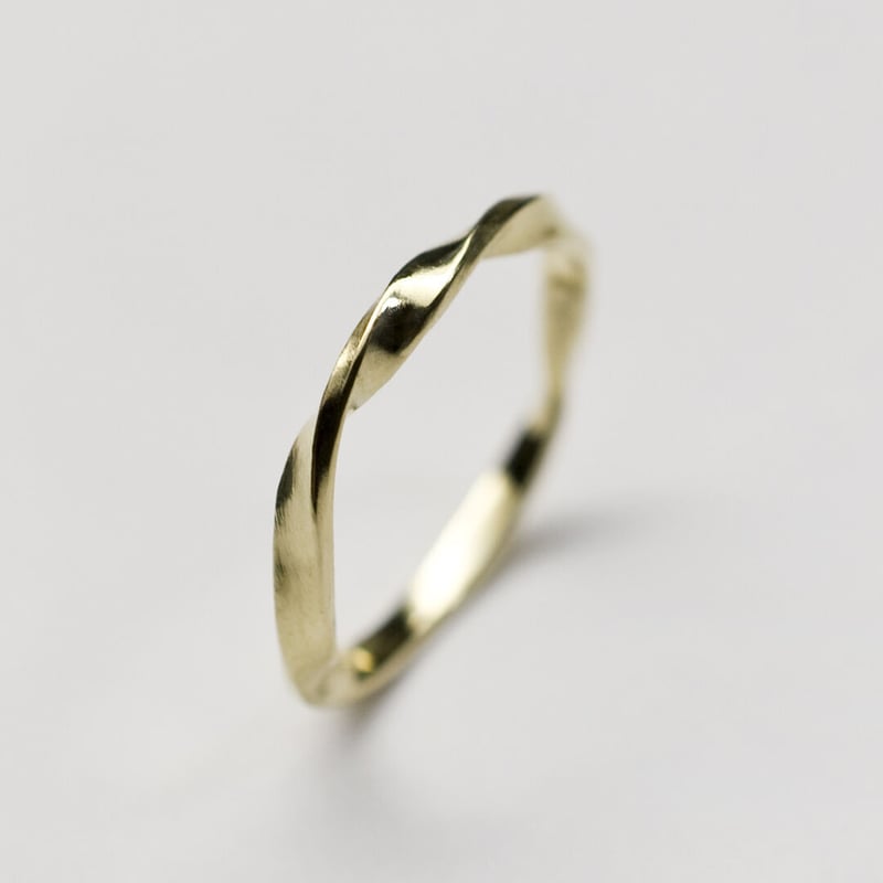 真鍮ツイストリング 2.0mm幅 鏡面 3号～27号｜WKH TWIST RING 2.0 b