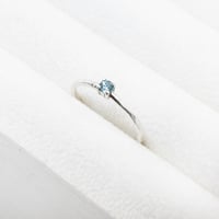 ブルージルコン ラウンド3mm シルバープレーンリング 1.5mm幅 つや消し槌目 3号～21号｜FA-1067