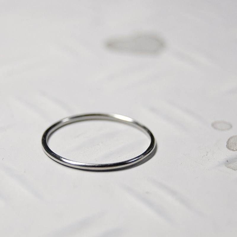 PT900プラチナプレーンリング 1.0mm幅 鏡面 3号～27号｜WKS PLANE RIN
