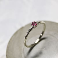 トパーズ ピンク ラウンド3mm シルバープレーンリング 1.5mm幅 鏡面｜W.K.W. TOPAZ PINK RD3mm PLANE RING 1.5 sv mirror｜FA-273