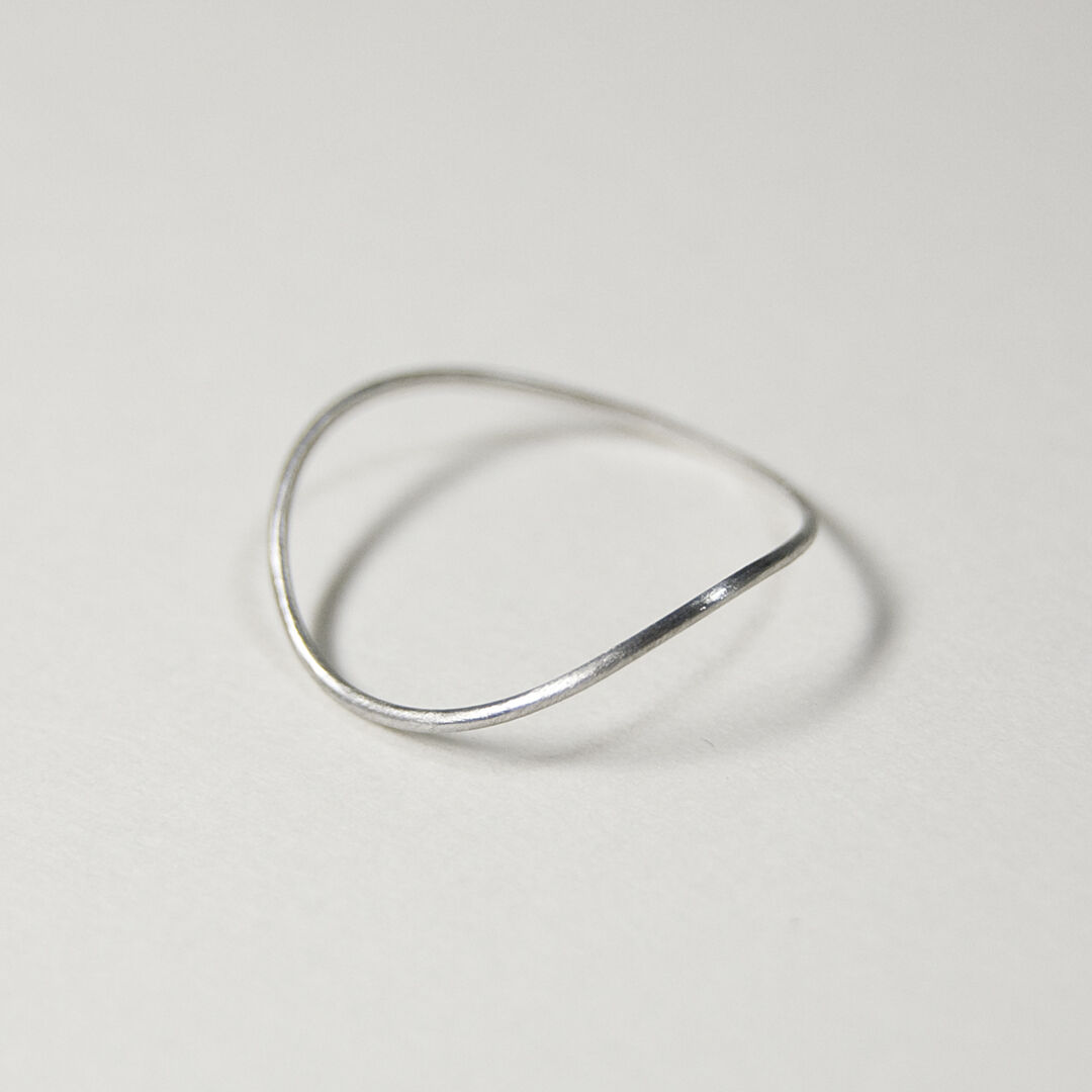 プラチナ900 ウェーブ型リング　3.8gセール！^_^ PT900プラチナウェーブプレーンリング 0.8mm幅 つや消し 3号～27号