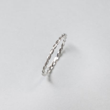 シルバーツイストロープリング 0.8mm×2 つや消し 3号～27号｜WKH TWIST ROPE RING 0.8×2 sv matte｜FA-1079