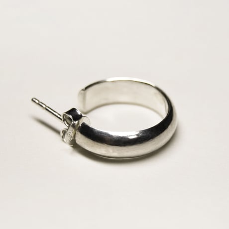 シルバープレーンフープピアス 5.0mm幅 鏡面｜WKS PLANE HOOP PIERCED EARRING 5.0 sv mirror｜FA-381