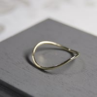K10ゴールドウェーブプレーンリング 1.0mm幅 鏡面 3号～27号｜WKS WAVE PLANE RING 1.0 K10YG mirror｜FA-548