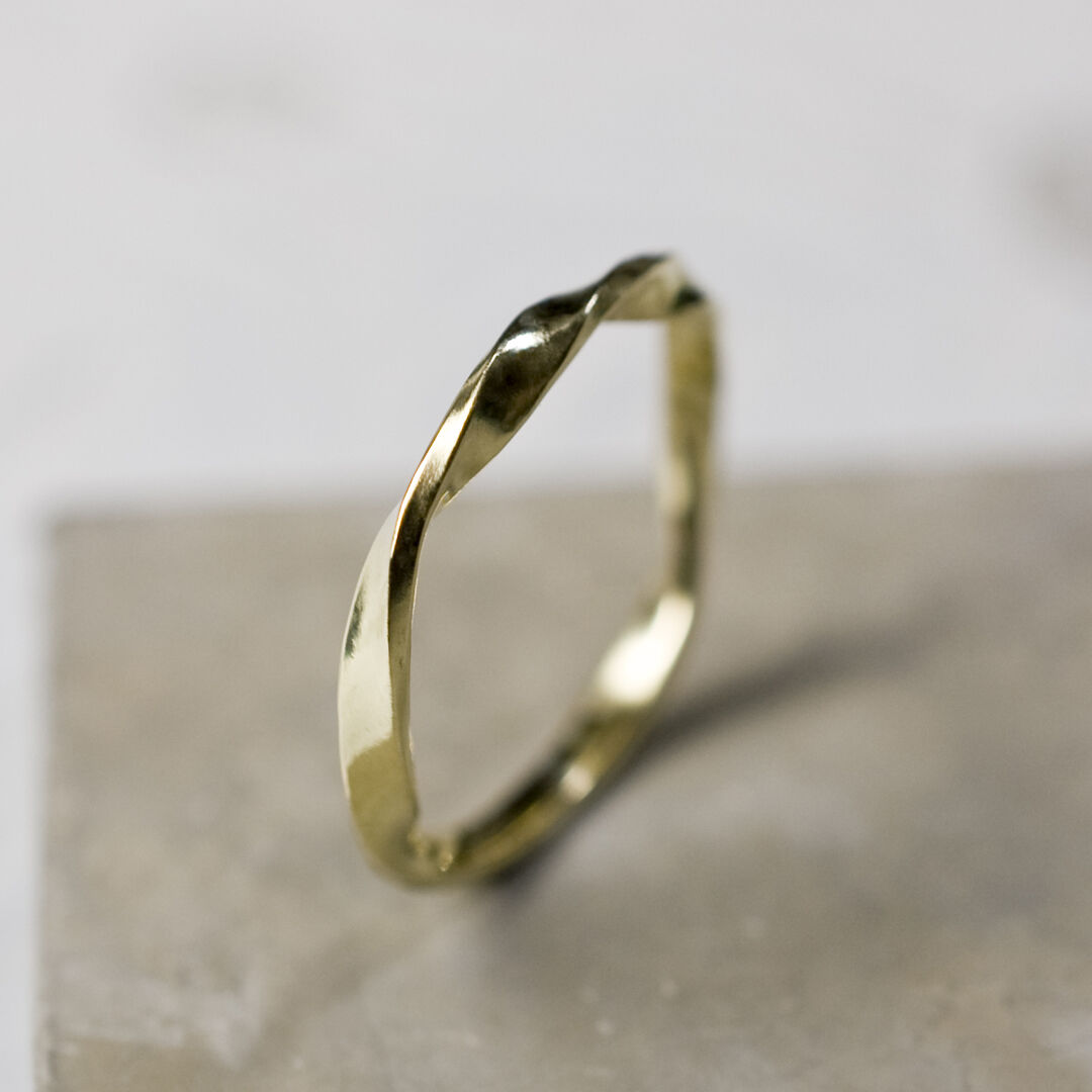 真鍮ツイストリング 2.0mm幅 鏡面 3号～27号｜WKH TWIST RING 2.0 b
