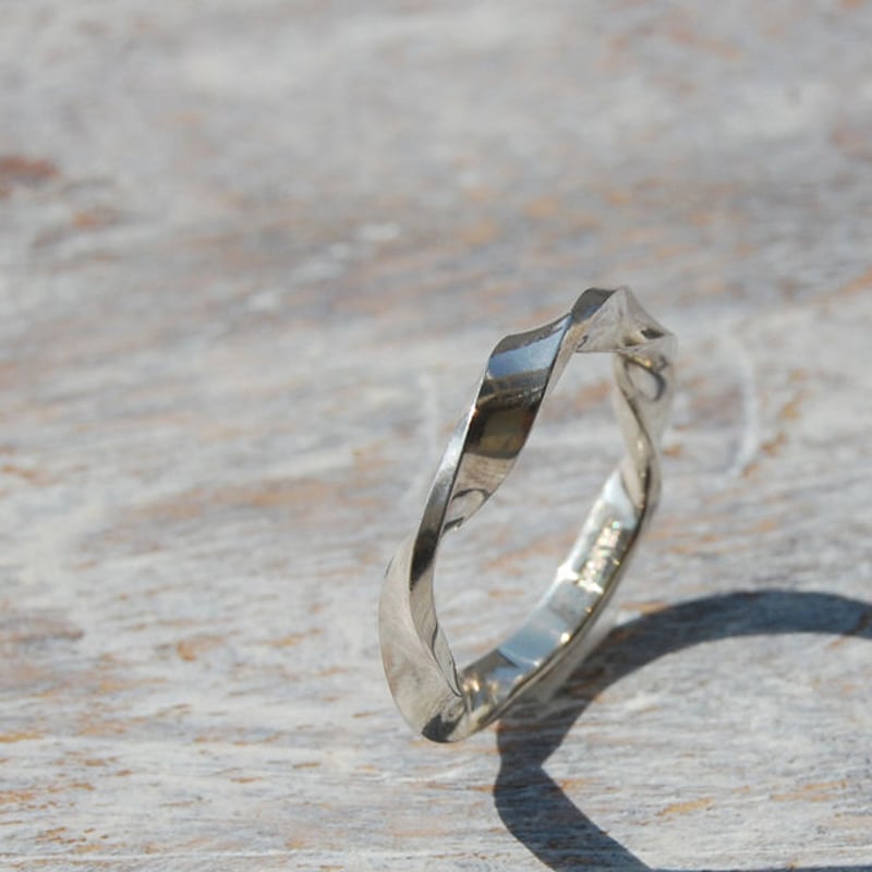 シルバーツイストリング 3.0mm幅 鏡面 3号～27号｜WKS TWIST RING 3.0