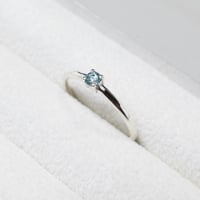 ブルージルコン ラウンド3mm シルバープレーンリング 1.5mm幅 鏡面 3号～21号｜WKC BLUE ZIRCON RD3mm PLAIN RING 1.5 sv gloss｜FA-1064