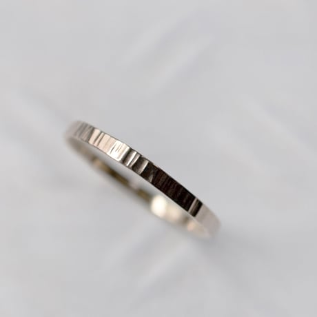 PGPピンクゴールドシンフラットリング 2.0mm幅 縦槌目 3号～27号｜WKH PGP THIN FLAT RING 2.0 bs vertical hammer｜FA-759