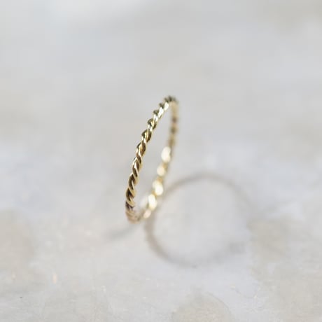 真鍮ツイストロープリング 0.8mm×2 鏡面｜FA-1168