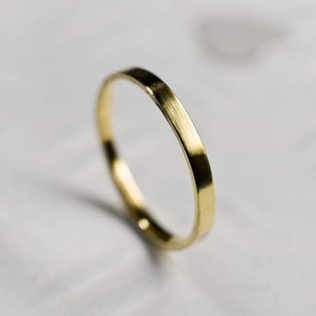 K24GPゴールドシンフラットリング 2.0mm幅 鏡面 3号～27号｜WKH K24GP THIN FLAT RING 2.0 bs gloss｜FA-752
