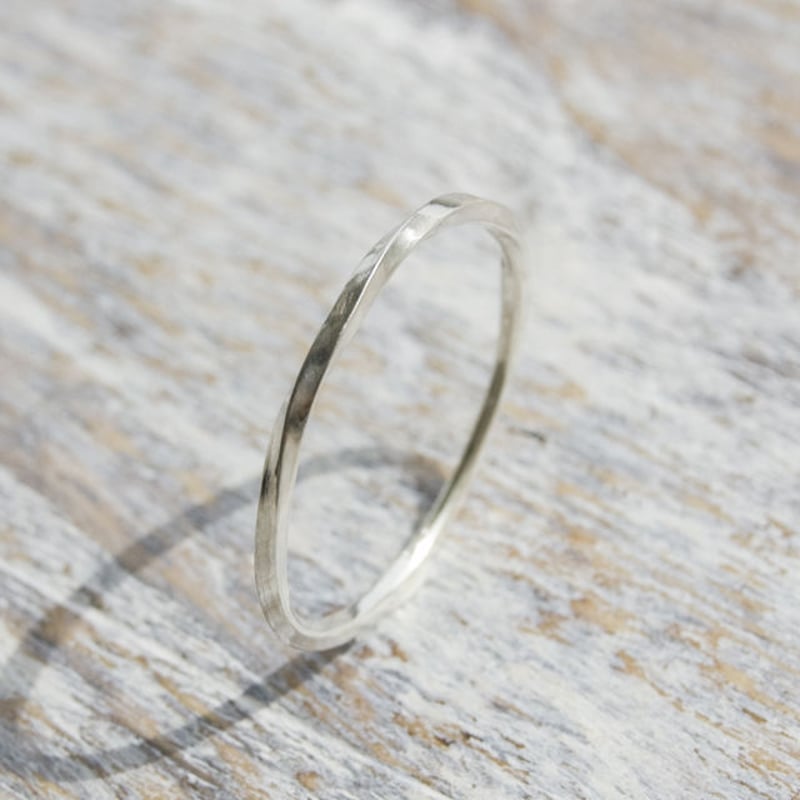 シルバーツイストリング 1.0mm幅 鏡面 3号～27号｜WKS TWIST RING 1.0