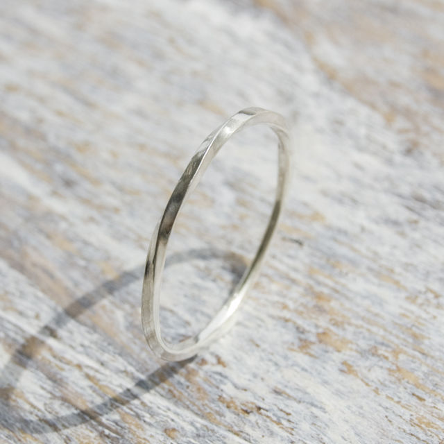 シルバーツイストリング 1.0mm幅 鏡面 3号～27号｜WKS TWIST RING 1.0