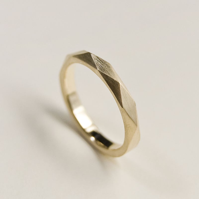 K18ファセットゴールドリングダイヤカット22号1277K2501