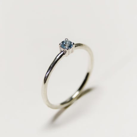トパーズ アクアブルー ラウンド3mm シルバープレーンリング 1.5mm幅 鏡面｜W.K.W. TOPAZ AQUA BLUE RD3mm PLANE RING 1.5 sv mirror｜272