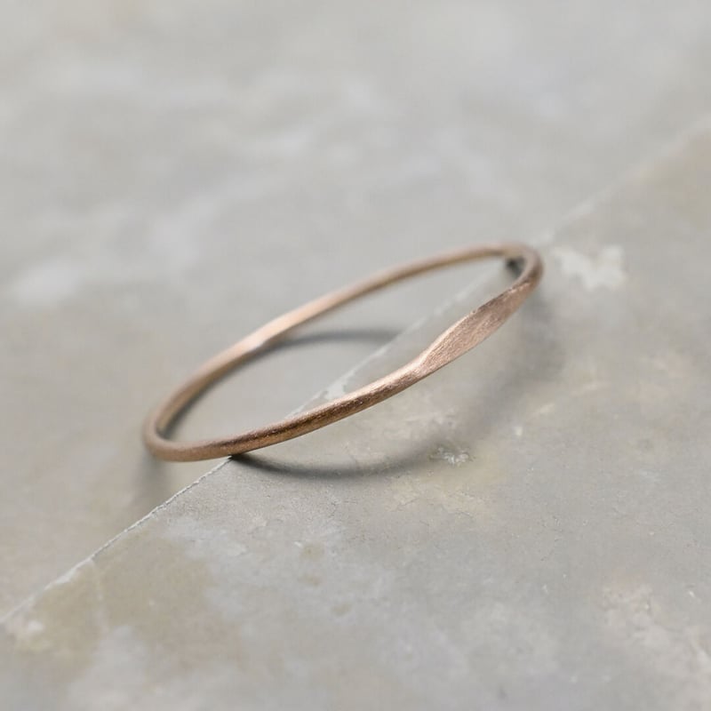 K18PG　ピンクゴールド　伸縮　リング　フリーサイズ K18PG 極細 地金 リング #7〜15 送料無料 指輪 18金 K18 ピンク