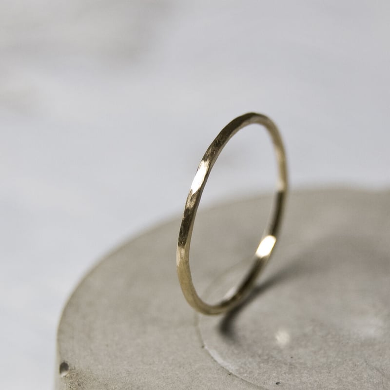 K10YG プレーンリング #7 [レイヤー] K10YG リング トライアングルカット