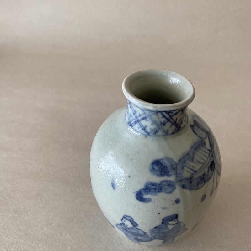 吉田崇昭 染付唐人文花器 | STORY