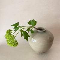 田谷直子　花器　灰釉グリーン