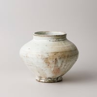 境道一　粉引広口花器