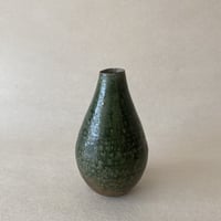 木曽志真雄　織部一輪挿し