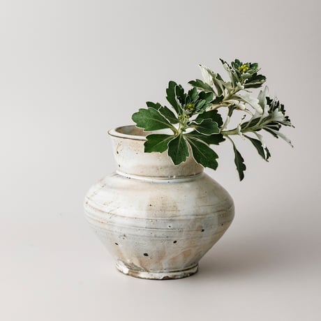 境道一 粉引 花入れ 花瓶 境道一 粉引 花入れ 花瓶