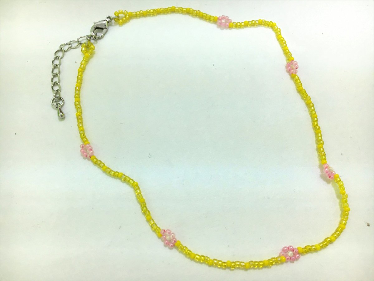 ハンドメイド チョーカー多色 ビーズ ハンドメイド ビーズ チョーカー ネックレス 花 A125 | MORINOKAZE Han