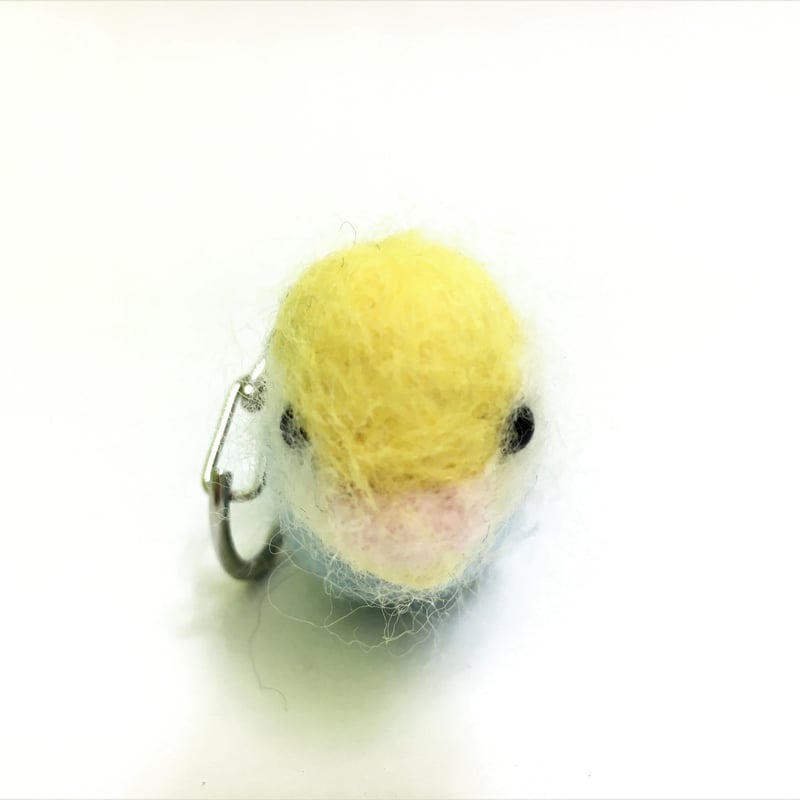 ハンドメイド 羊毛フェルト キーホルダー ストラップ セキセイ