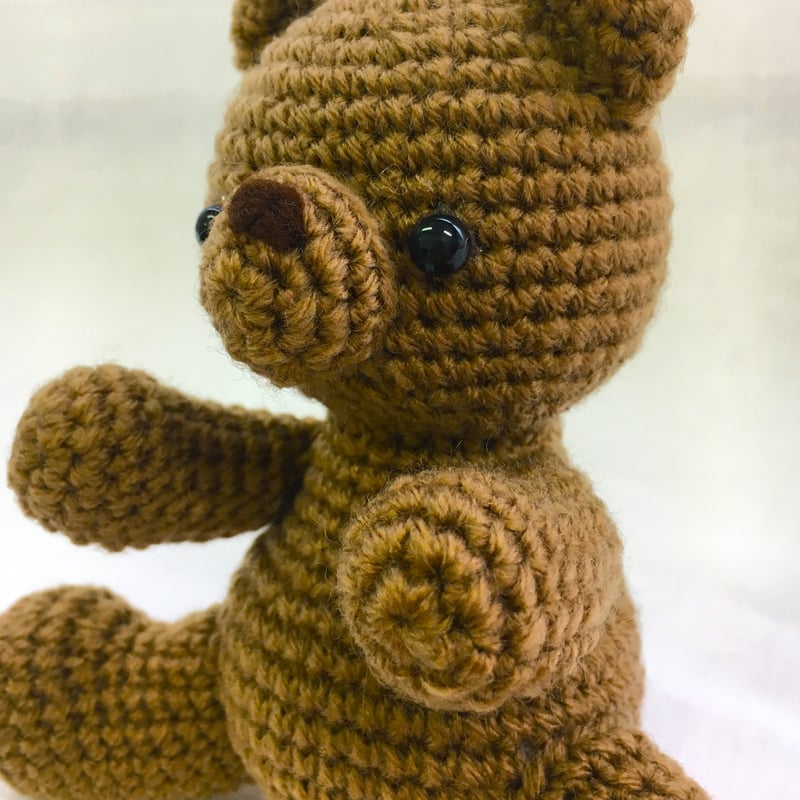 あみぐるみ くまちゃん ベア くまさん ぬいぐるみ ハンドメイド ハンドメイド あみぐるみくまちゃん - メルカリ