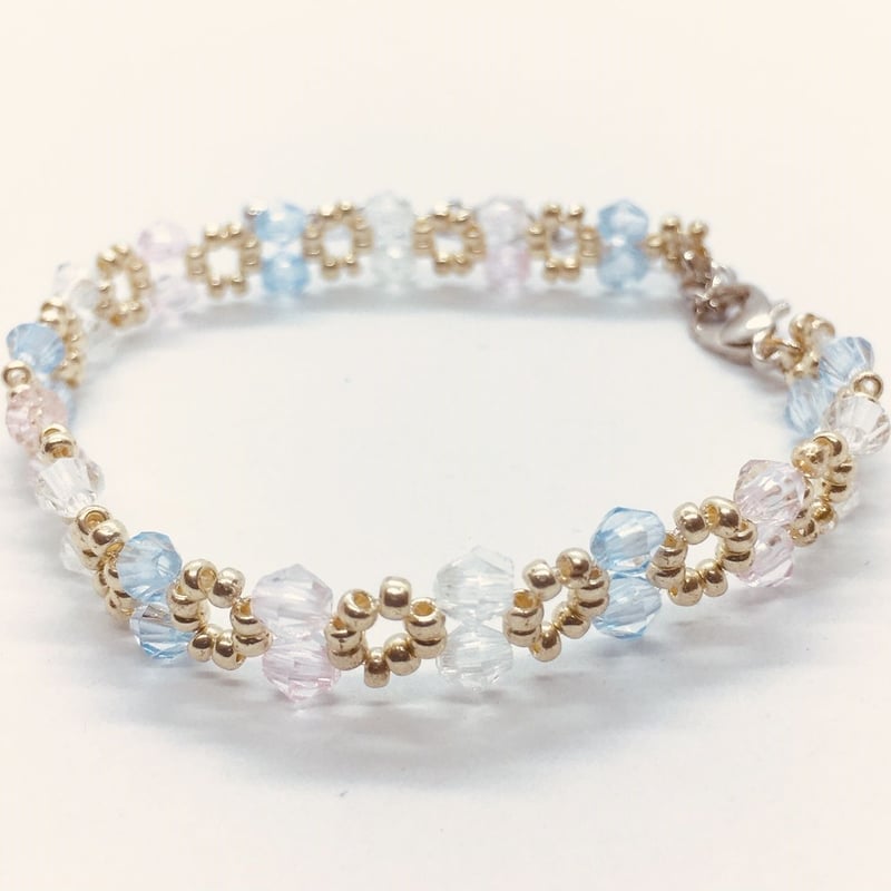 ハンドメイド ビーズブレスレット A-a044 | MORINOKAZE Handicraft ハンドメイド ビーズブレスレット A-a044 | MORINOKAZE Handicraft