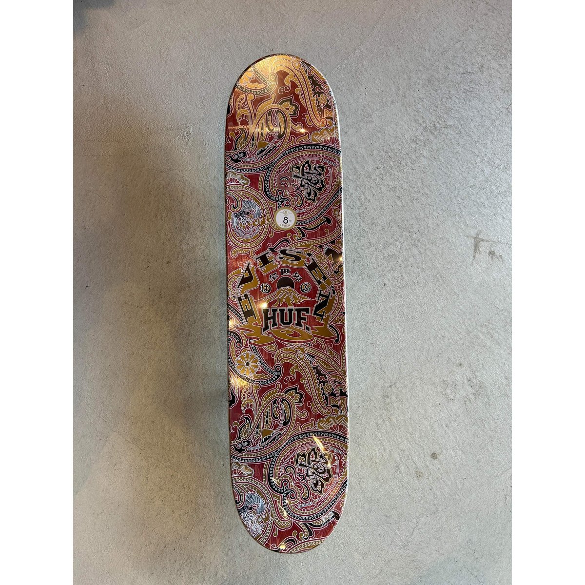 EVISEN x HUF スケートボードデッキ 8.25インチ PAISLEY コラボデッキ