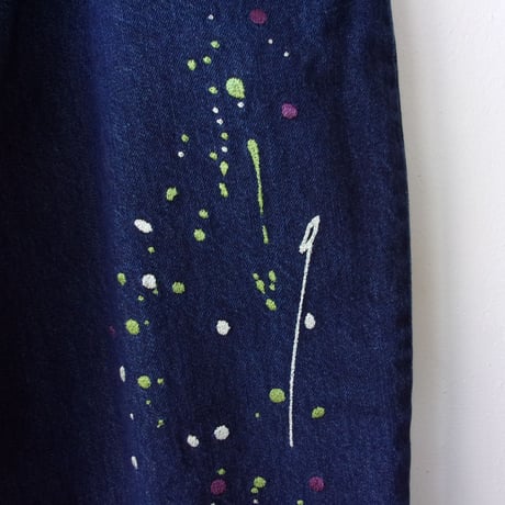 Niche./ニッチ　＃Paint EMB Jeans / igap-31 / ニッチ　ペイント刺繍　ジーンズ