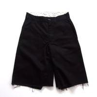 OLD PARK BAGGY WORK SHORTS - BLACK -XS (Ladies) / OPRK-09 / オールド パーク バギー ワークショーツ - ブラック-レディース