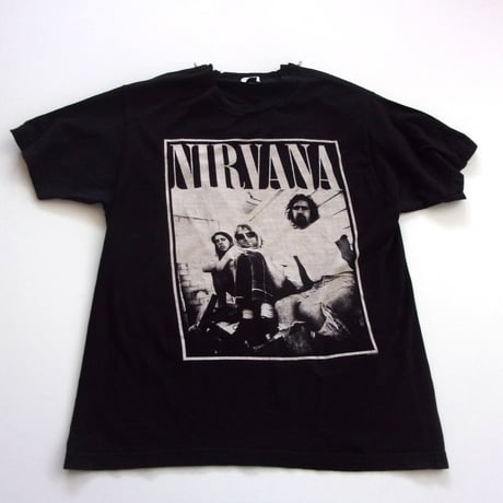 OLD PARK Zip Shoulder Tee #Vintage / OPT-17 / OLDPARK オールドパーク ジップショルダー Tシャツ NIRVANA