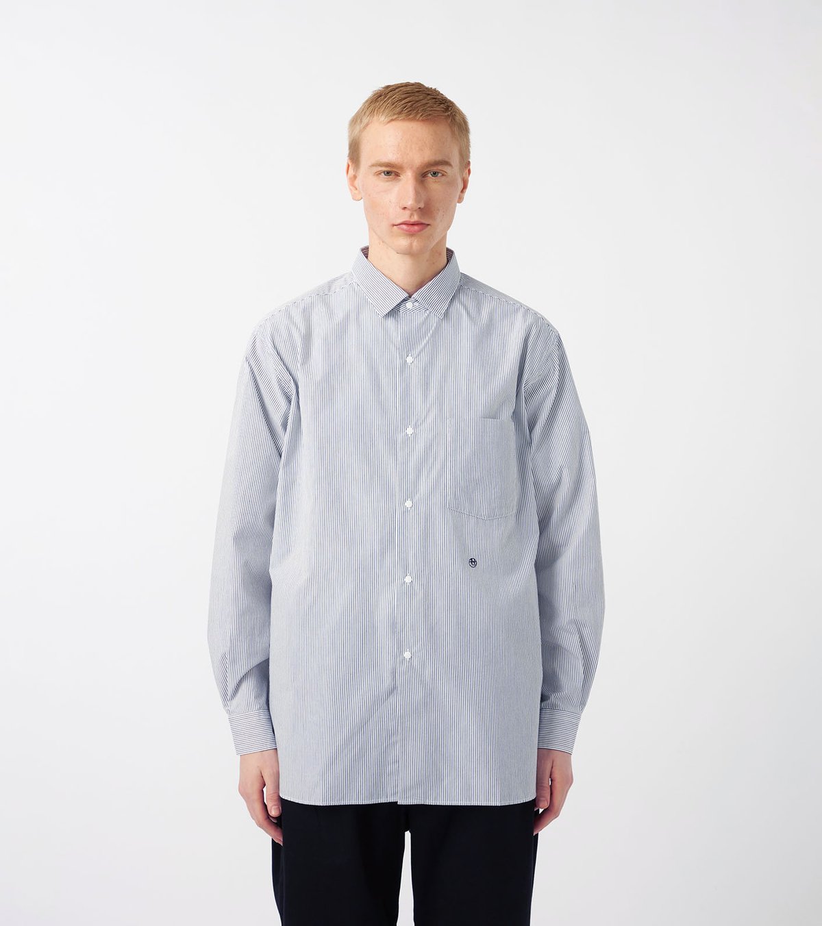 nanamica Regular Collar Stripe Wind Shirt / SUG