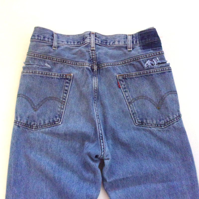 OLDPARK OVERLAY JEANS- BLUE - sizeL / OP-517 /