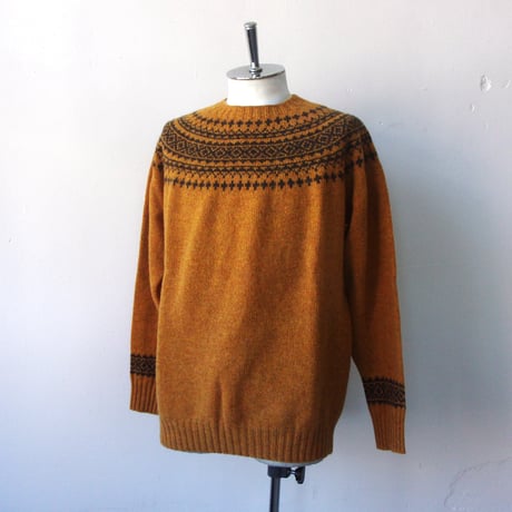 NOR'EASTERLY ノアイースタリー/ L/S CREW 2TONE / 2トーンノルディックセーター