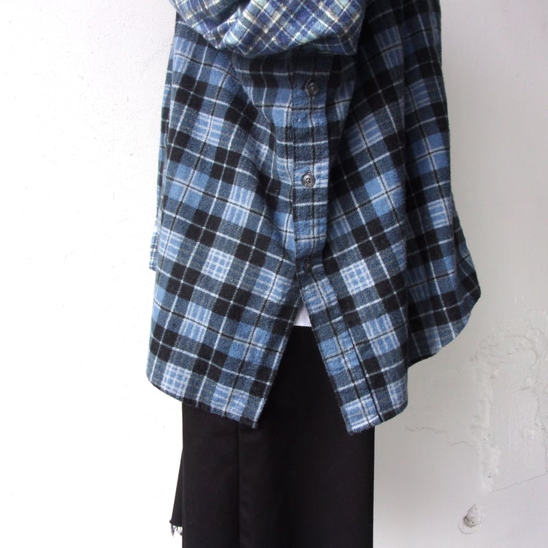 OLD PARK HALF-BUTTON SHIRT FLANNNEL - sizeFREE