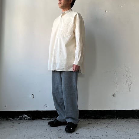 Charpentier de Vaisseau | Wool/Cotton Drawstring Pants｜シャルパンティエ・ドゥ・ヴェッソ コットンウール ワイドパンツ | Barba