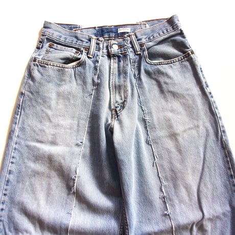 OLD PARK BAGGY JEANS - BLUE - sizeM / OP-426 / OLDPARK オールドパーク バギージーンズ　デニム ブルー Mサイズ
