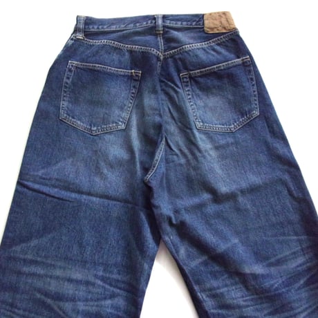 GOLD / GL42622H / RECYCLED WASTE SUVIN COTTON YARN 11.5oz. DENIM 5POCKET BAGGY PANTS VINTAGE WASHED