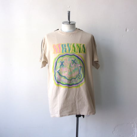 OLD PARK Zip Shoulder Tee #Vintage / OPT-17 / OLDPARK オールドパーク ジップショルダー Tシャツ NIRVANA