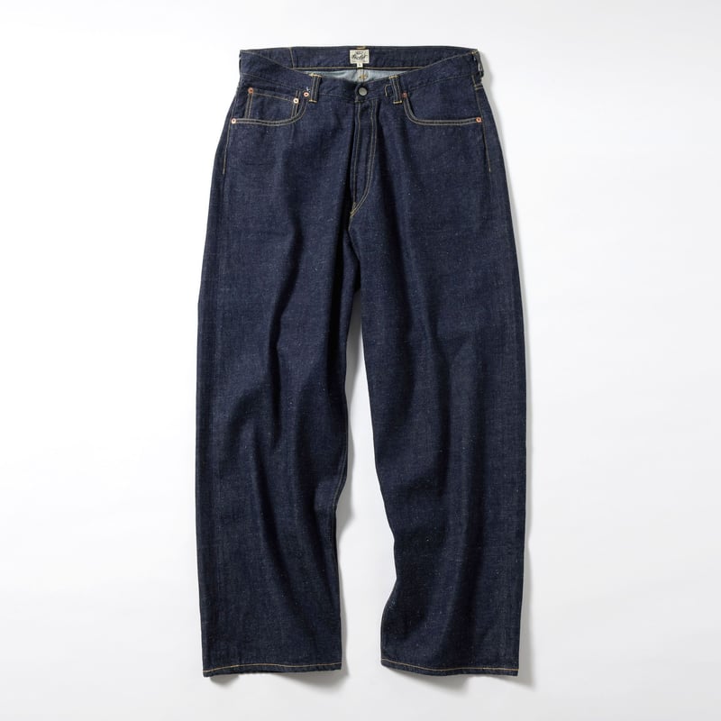 パンツ GOLD RECYCLED WASTE SUVIN COTTON YARN RECYCLED WASTE SUVIN COTTON YARN 14oz DENIM 5POCKET WIDE