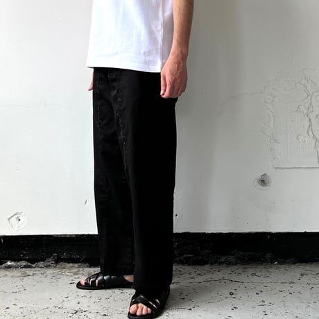 OLD PARK BAGGY WORK PANTS - BLACK -L  / OPRK-01 / OLDPARK オールド パーク バギー パンツ　ブラック -L