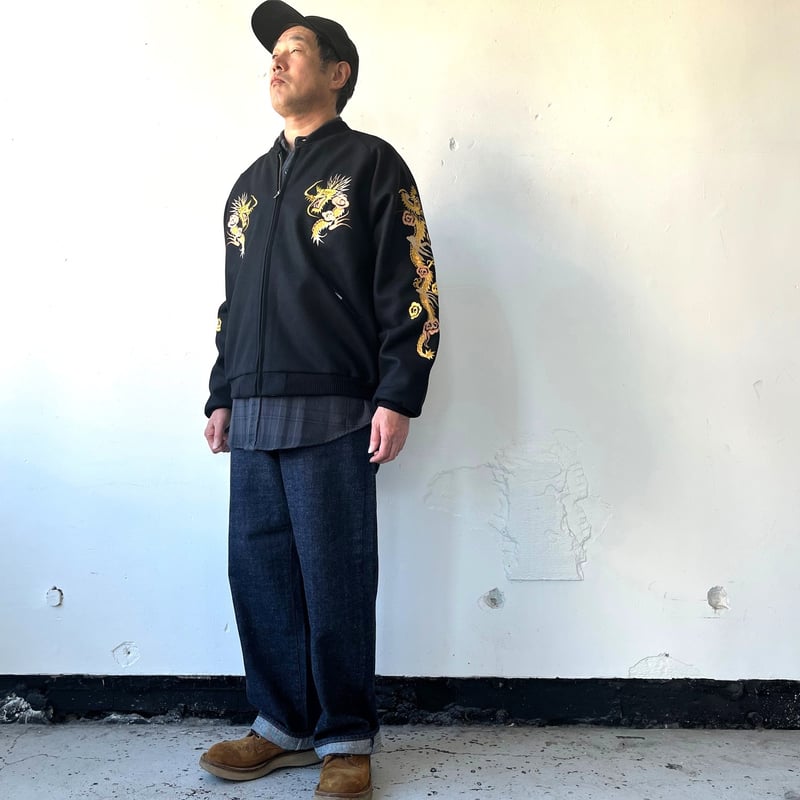 GOLD WOOL MELTON×ACETATE SOUVENIR JACKET 