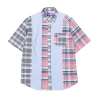 【SALE】 THE NORTH FACE PURPLE LABEL Patchwork H/S Shirt / NT3209N /パープルレーベル　パッチワーク　HSシャツ